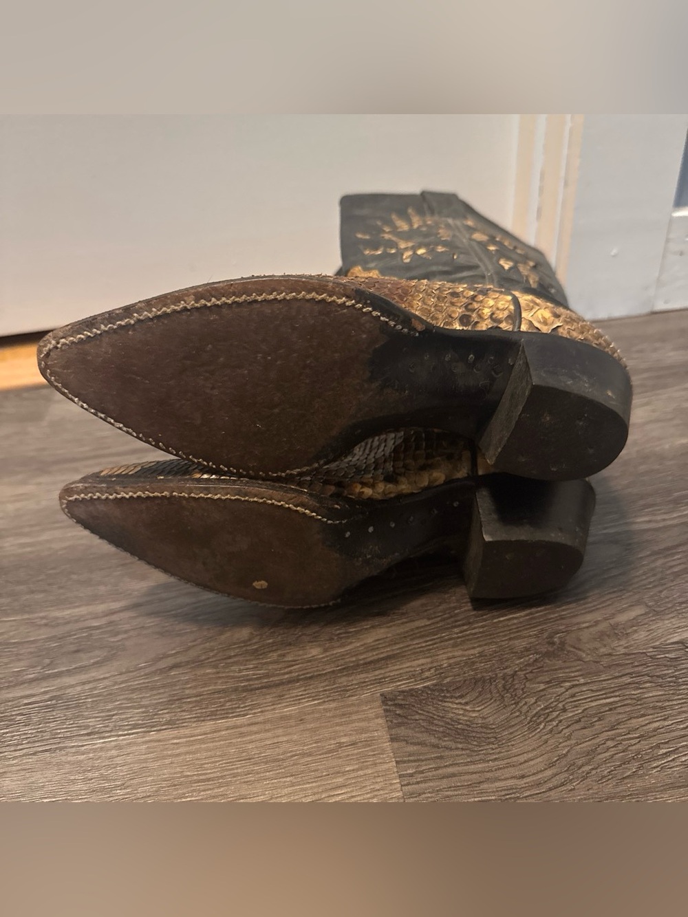 Justin Boots Python Snake Boots - Picture 3 of 6